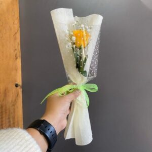 single yellow rose bouquet