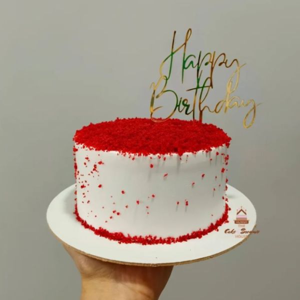 Red Velvet Cake with Berry Decoration Made from Strawberry, Blueberry,  Cherry and Eucalyptus on a Wooden Background Stock Image - Image of  birthday, celebration: 125998935