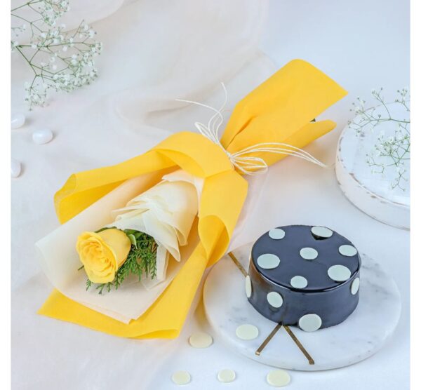 Zivmart Cake and flower bouquet combo 5