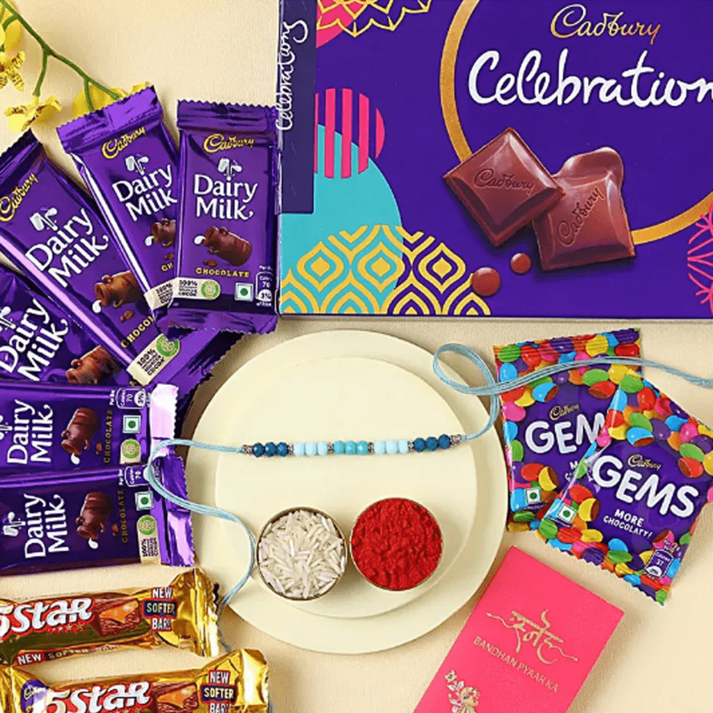 Rakhi with Cadbury products